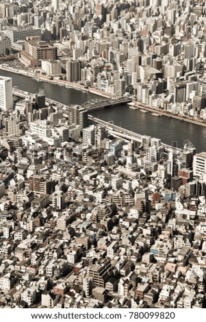 Tokyo city from Top view