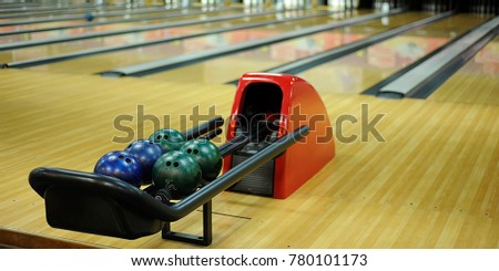 Bowling alley/ bowling ball/Sports equipment