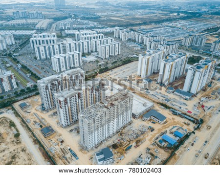 High rise building with aerial view.