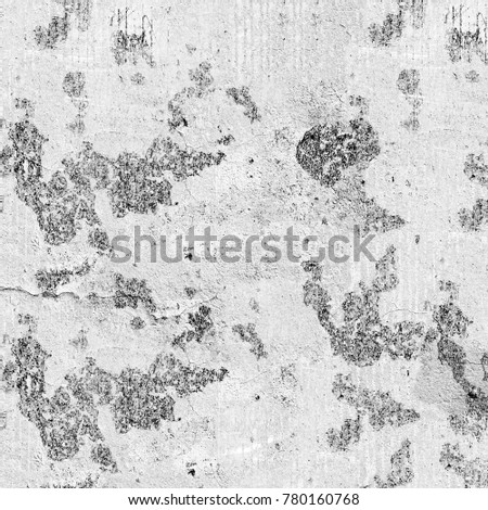 Grunge black white. Abstract grey background from spots, lines, cracks. Vintage pattern from diverse elements. The vintage texture of the ink spots and streaks on a white backgrounds