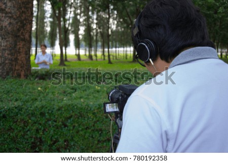 Record a video, Photographer camera, The work of the photographer