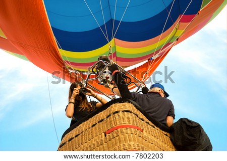 shooting from the hot air balloon