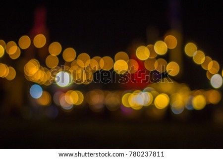 Bokeh Background, Light on night of New Year