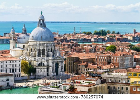View of the  Basilica Santa Maria della Salute (Dorsoduro) and Giudecca, Venice, Italy Royalty-Free Stock Photo #780257074