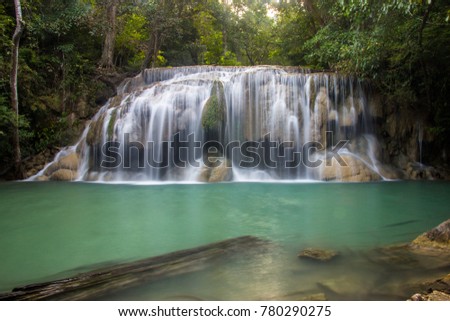 Erawan Waterfall , Waterfall in Si Sawat , kanchanaburi 