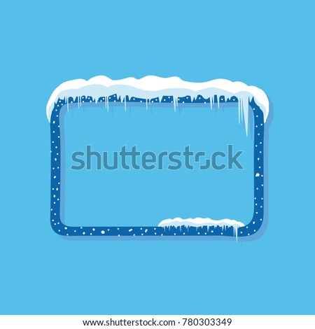 Frame with snow