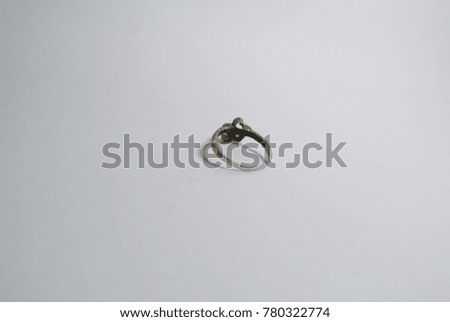 Photography of ring object on the white background