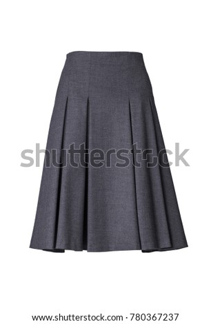 Grey skirt isolated on white background
 Royalty-Free Stock Photo #780367237