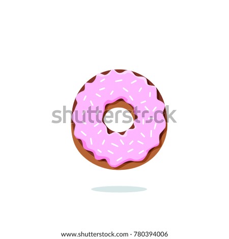 flat vector image of donut