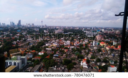 Colombo Aerial view from 240M above. 