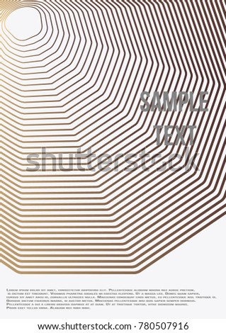 Minimum geometric coverage. Modern abstract cover from vector abstract lines. The future template for decorating the background of albums, business brochures, banner, poster.