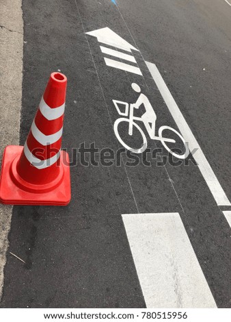 Lane for bicycles