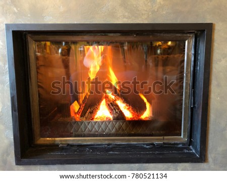 Warm winter fire