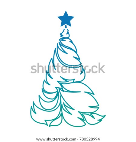 merry christmas tree with star