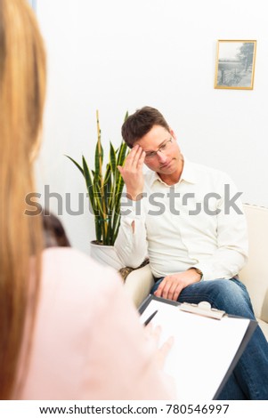Man Seeing A Psychotherapist