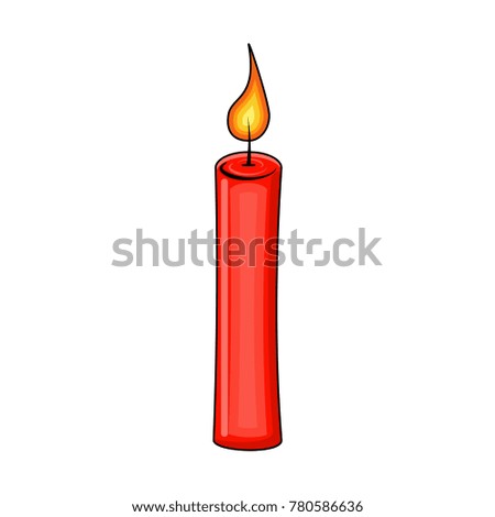 candle cartoon for christmas design isolated on white background