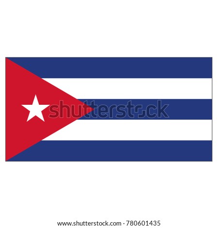 Illustration flag of Cuba. Ideal for catalogs of institutional materials and geography