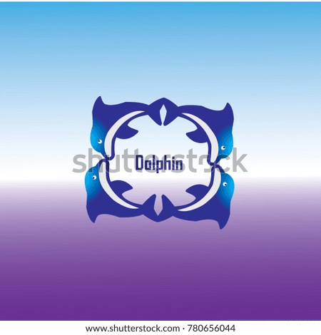 Four Dolphin Vector Template Design