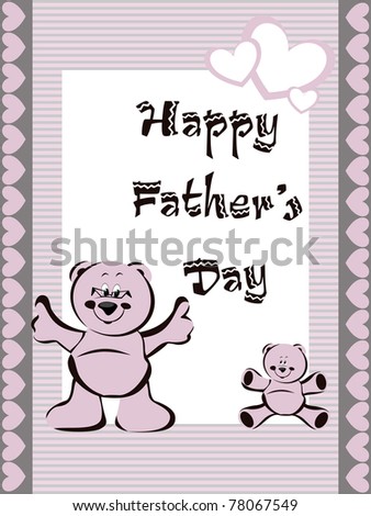 greeting card for wishing dear dad to father day Royalty-Free Stock Photo #78067549