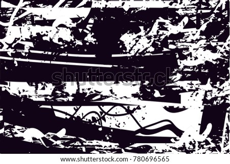 Abstract grungy black and white background texture vector illustration