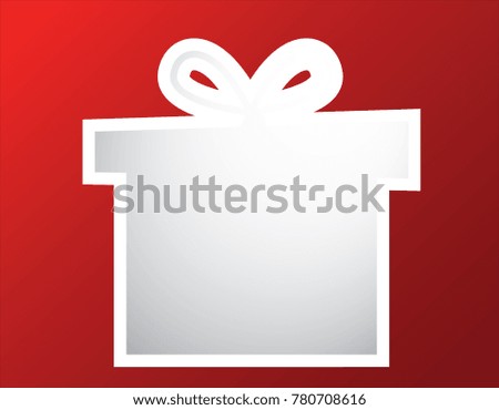 vector of blank gift box in paper style