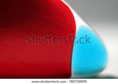 multicolored glass for lumen, macro photo, close-up. fusing