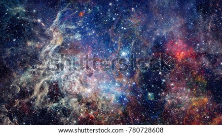 Shiny stars and galaxy space. Night sky background. Elements of this image furnished by NASA.