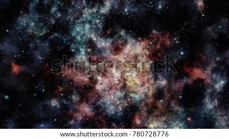 Nebula and galaxies in space. Elements of this image furnished by NASA.