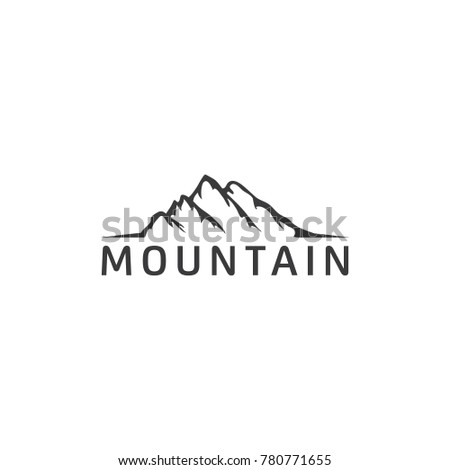 Vintage Mountain Logo Design Vector