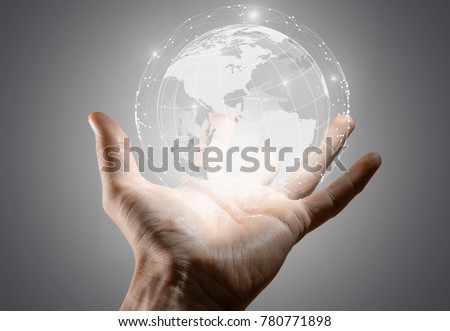 world in human hand