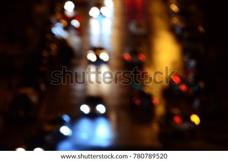 blurred city lights