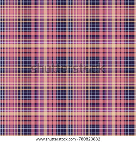 Seamless vector decorative pattern. Textile design in a cage. Background for printing, decor, interior, needlework, covers, fabrics, paper, wallpapers and other materials.