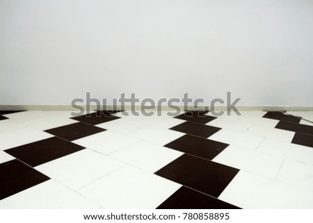 wall and marble parquet