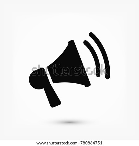 loudspeaker icon vector, stock vector illustration flat design style Royalty-Free Stock Photo #780864751