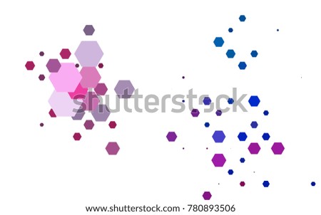 Dark Blue, Red vector blurry hexagon background design. Geometric background in Origami style with gradient. 