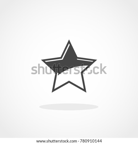 Star. Symbol of decoration, award, quality, rating. Isolated vector icon, sign, emblem, pictogram. Flat style for design, web, logo or UI. Eps10