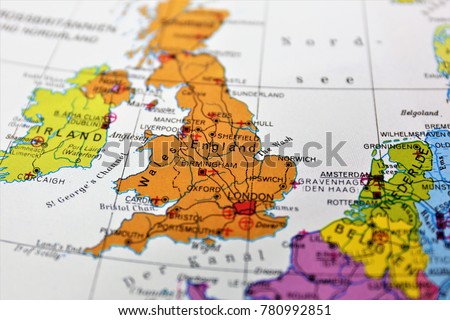 An concept Image of a map of england