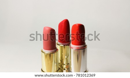 Different colors of women's lipstick