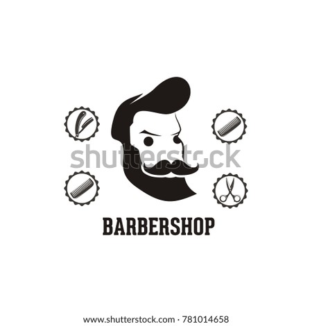 barbershop logos vector illustration