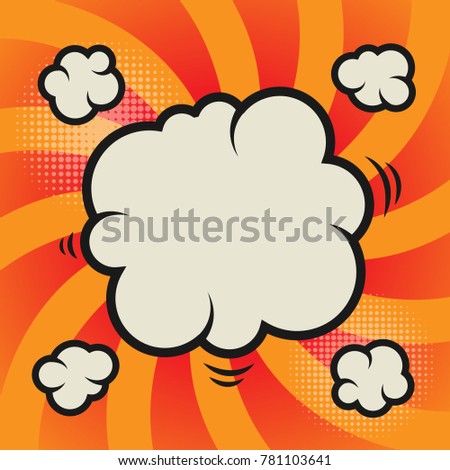 Abstract color cartoon comic background, vector illustration