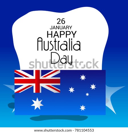 Vector illustration Of a Banner for Happy Australia Day.