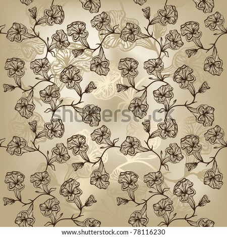 seamless background with abstract flowers,
