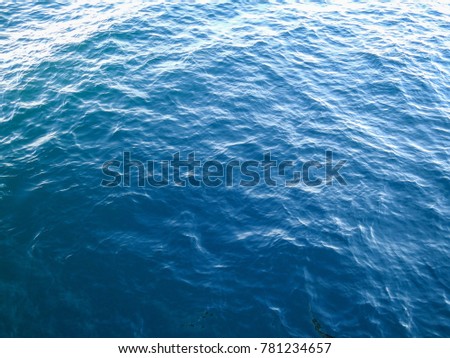 Blue waters of the Sea of Oman