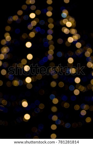 Christmas background - lights and reflections of a Christmas tree, bokeh bubbles.
