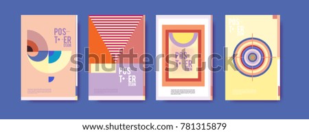 Colorful geometric poster and cover design. Minimal geometric pattern gradients backgrounds. Eps10 vector.

