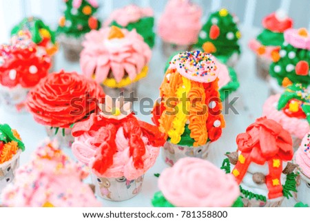 Colorful cake,  Candy in christmas