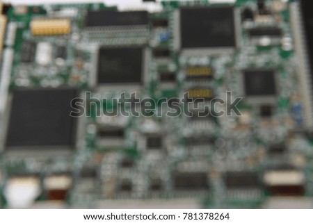 blurred belectronic circuit  board 