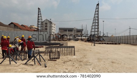 Worker in construction site