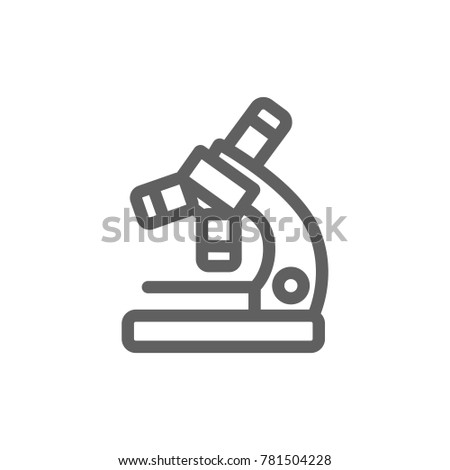 Microscope thin simple vector