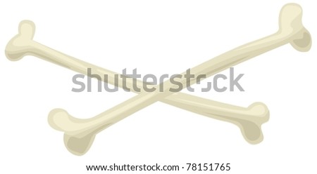 illustration of isolated cross bone on white background